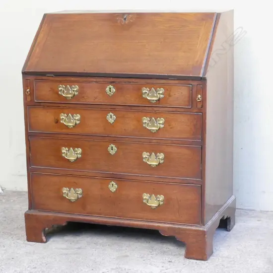 A Georgian mahogany fall-front bureau