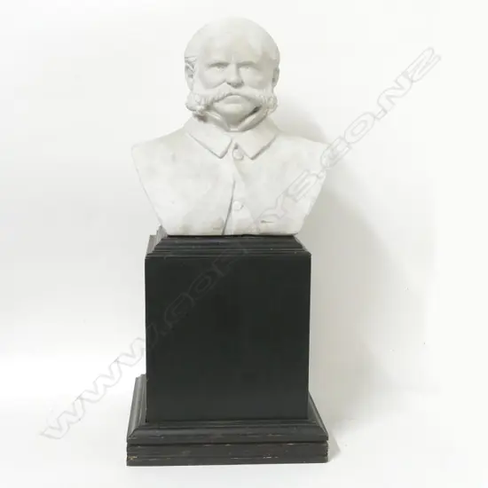 A 19thC German marble bust of a gentleman