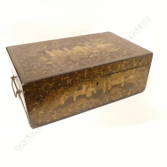 A 19thC Chinoiserie writing slope