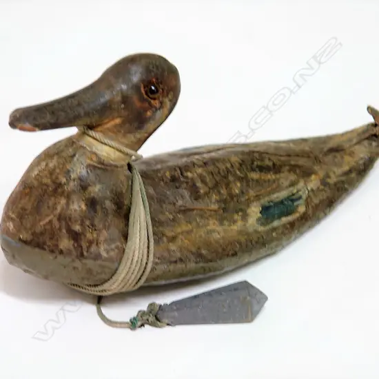 CANVAS OIL SKIN 12" HEN DUCK DECOY