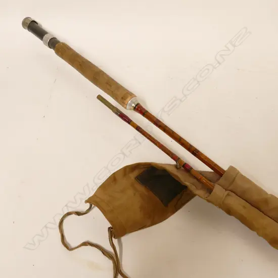 A W.H.Tisdalls 'The Makuri' two-piece split cane rod