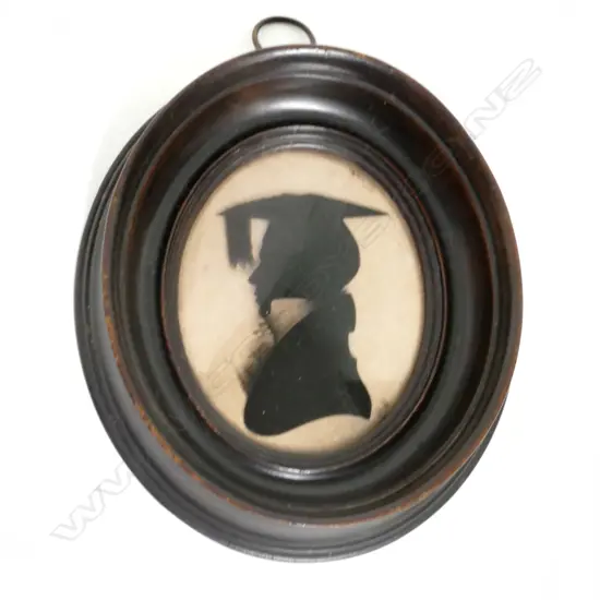 A Regency silhouette on glass