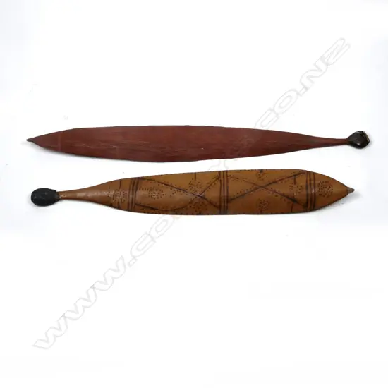 Two Australian Aboriginal woomeras
