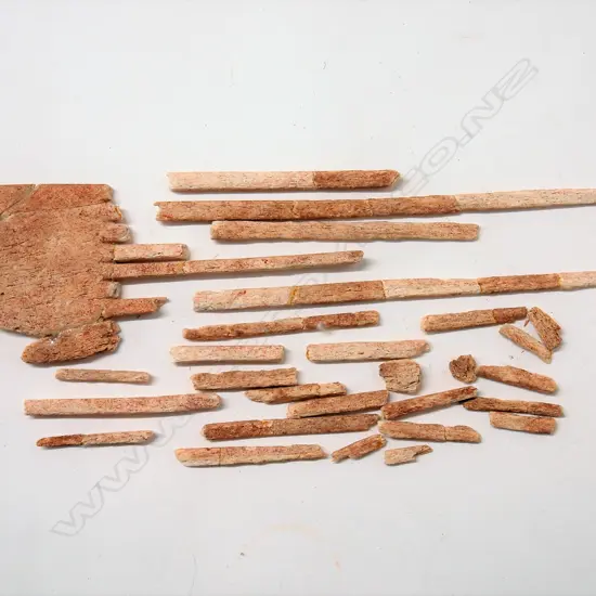 A 19thC or earlier Maori carved whale bone heru (comb)