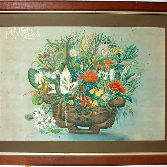 An 1899 print 'Native Flowers of N.Z.'