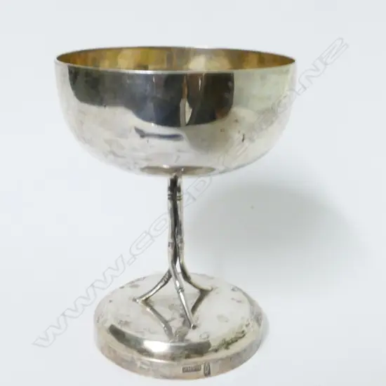 A Chinese silver goblet