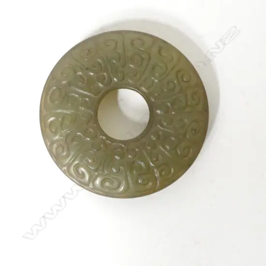 A Chinese jade bi disc