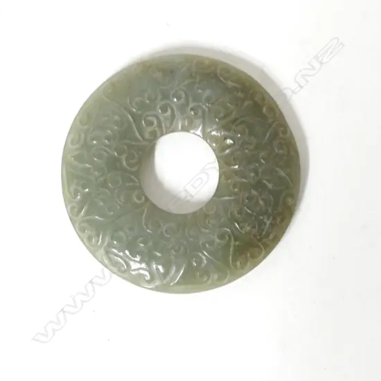 A Chinese jade bi disc