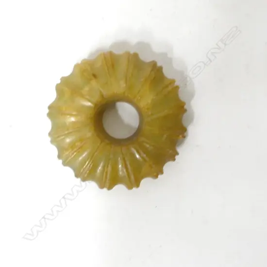 A Chinese yellow jade bi disc