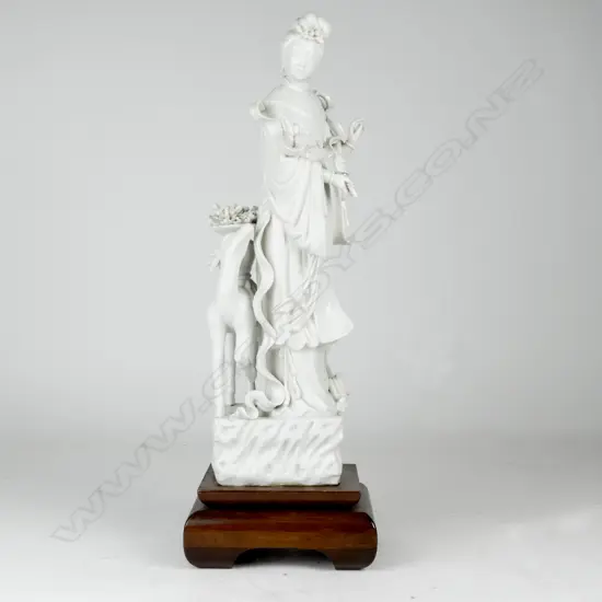 A blanc de chine figure of Kuanyin