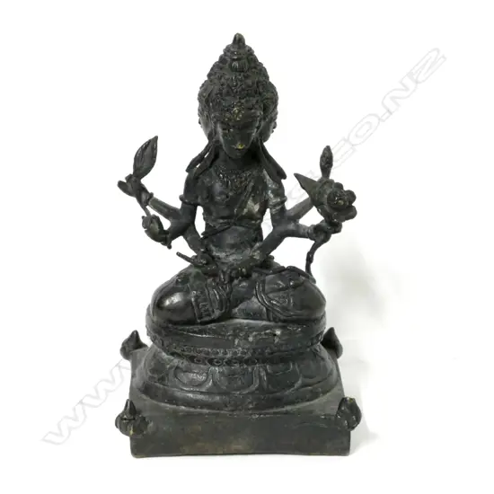 A Chinese bronze statuette of the Marici bodhisattva