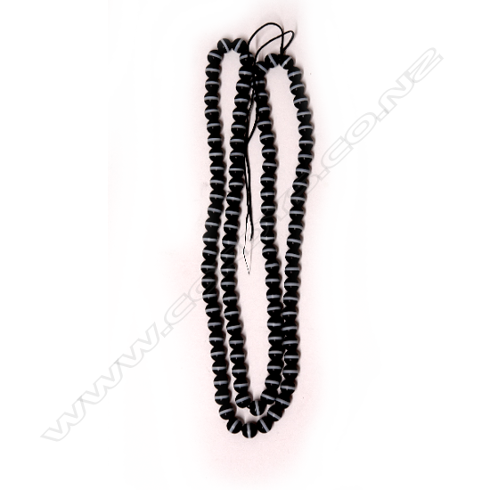 A long banded agate bead necklace