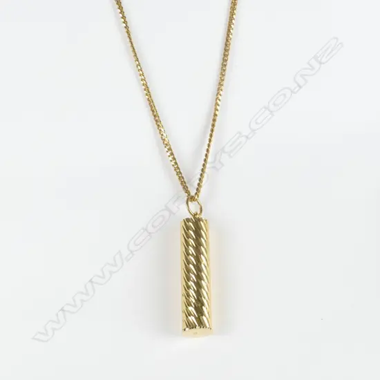 A 20ct. gold chain and pendant