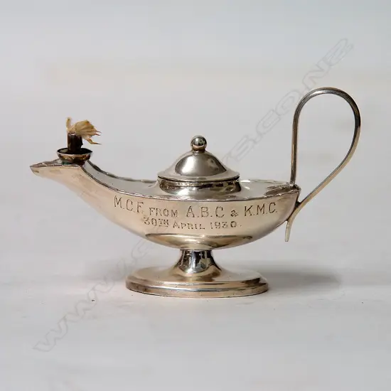 A 1920s silver miniature Aladdin's lamp