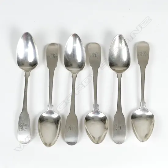 A set of six George III Irish silver teaspoons