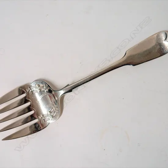 A 1935 Jubilee silver marked fish serving fork