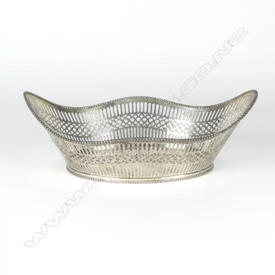 A Dutch silver bread basket