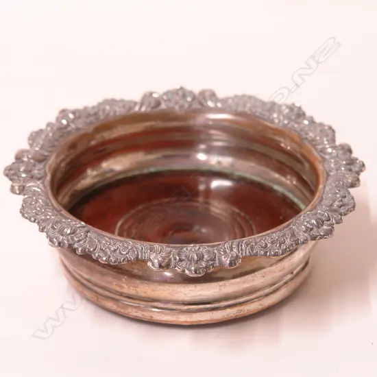 A 19thC Old Sheffield Plate wine coaster