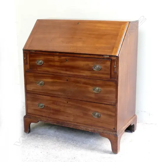 A Georgian mahogany fall-front bureau