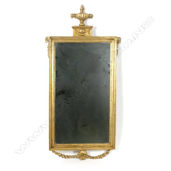 A 19thC giltwood wall mirror of classical style