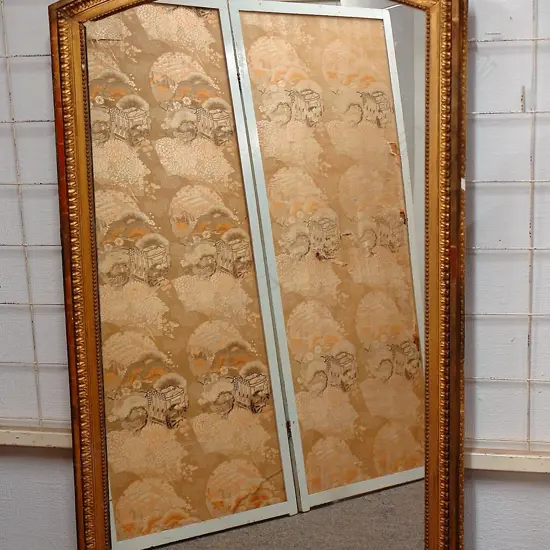 A late19thC giltwood wall mirror