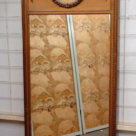A 19thC French gilt plaster pier mirror
