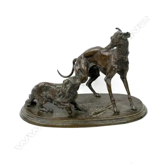 A French bronze figure group