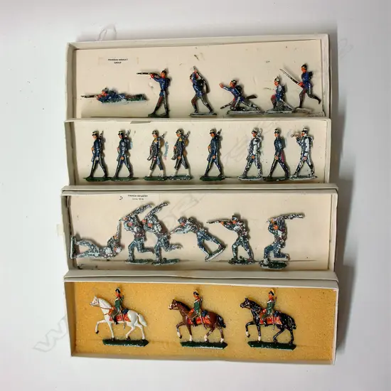 Four boxed sets of vintage English 'Victorian Toy Soldiers'