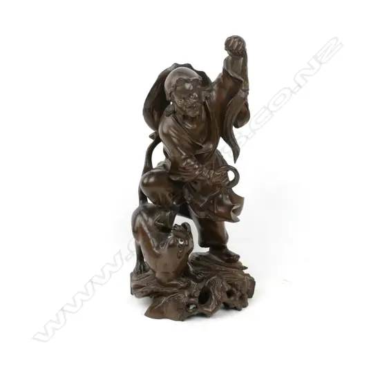 A Chinese carved hardwood figure