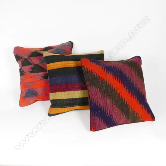 Three Kilim cushions
