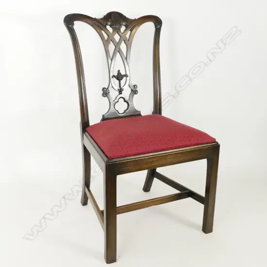 A c.1900 quality Chippendale style dining chair