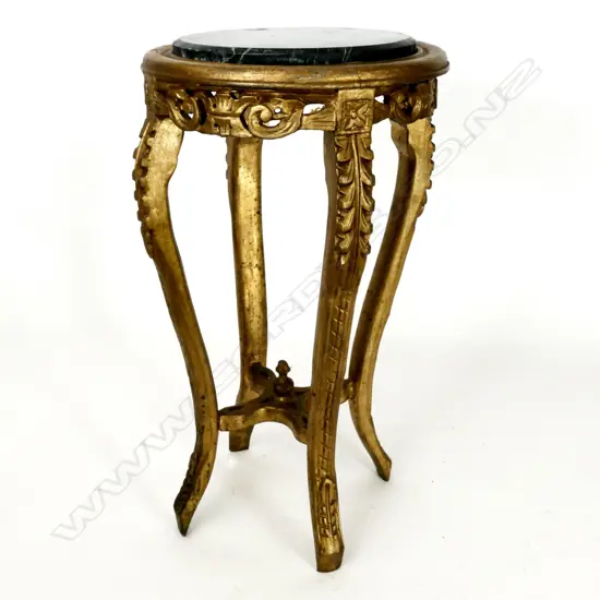 A giltwood plant stand