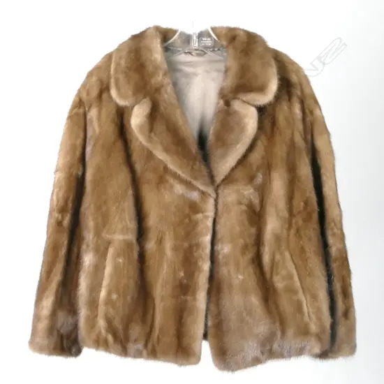 A caramel brown mink jacket