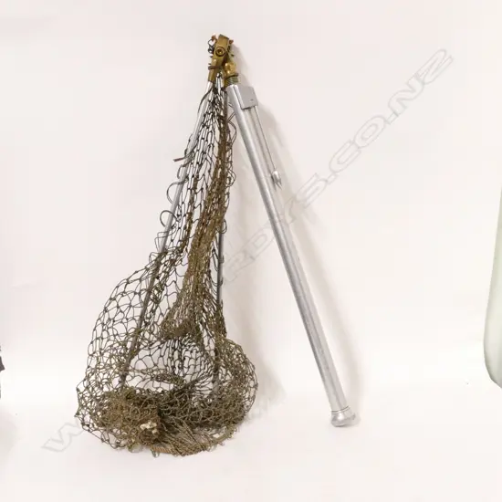 An alloy and brass telescopic extending and folding trout landing net