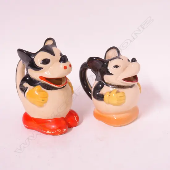 Two vintage Japanese Mickey Mouse jugs