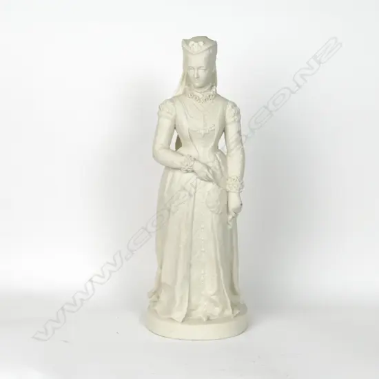 A Victorian Parian figure of an Elizabethan woman