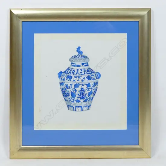 A decorative Chinese watercolour