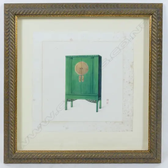 A decorative Chinese watercolour