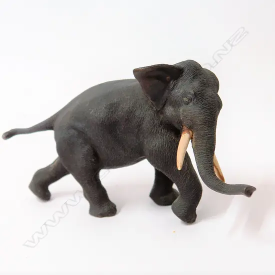 A Japanese Meiji period bronze standing elephant