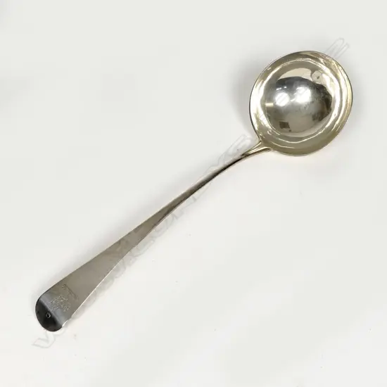 A George III silver sauce ladle