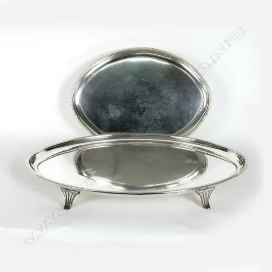 Two Georgian Old Sheffield Plate trays