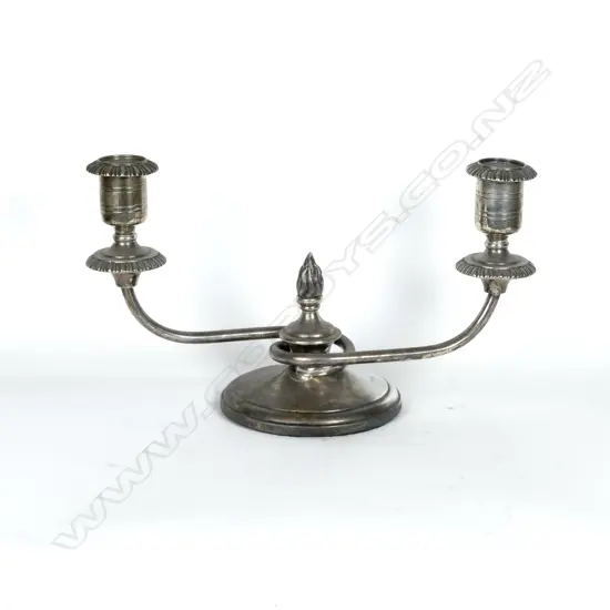 An Indian silver candelabra