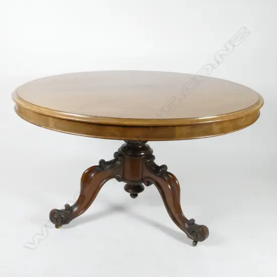 A 19thC mahogany circular centre table