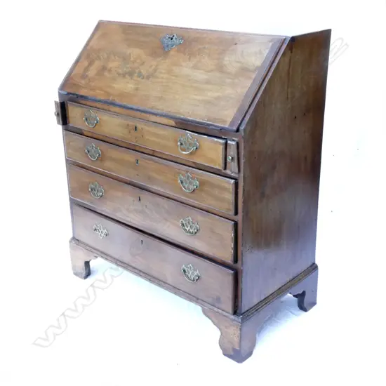 A Georgian mahogany fall-front bureau