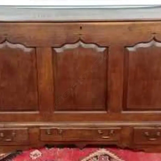 A large Georgian oak coffer