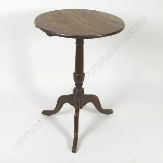 A Georgian oak snap-top wine table