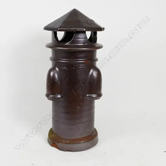 A salt glazed chimney pot by W. Murphy Wellington