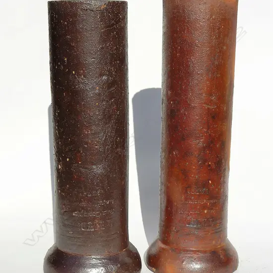 Two G. Boyd stamped pipe sections