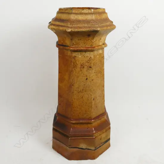 A colonial salt glazed chimney pot