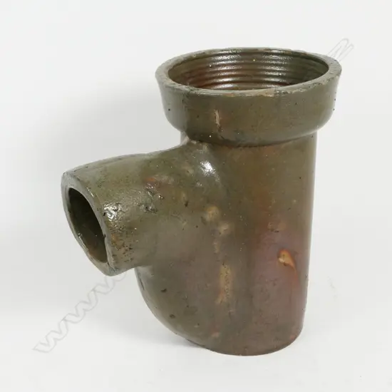 A colonial green-grey salt glazed gully trap